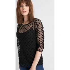 T-shirty damskie: Transparentna koszulka w grochy
