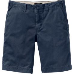 Bermudy chino bonprix ciemnoniebieski. Niebieskie spodenki i szorty męskie bonprix, m, bez wzorów. Za 69,99 zł.