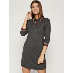 Sukienka codzienna TwinSet 192LI3GGG. Szare sukienki damskie Twinset, na co dzień, s, bez wzorów, z wiskozy, bez kołnierzyka, bez rękawów, proste. W wyprzedaży za 389,00 zł.