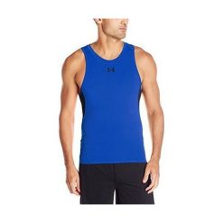 Under Armour Koszulka męska HG ARMOUR TANK-BEM//BLK (1271335-789-S) niebieska r. S. Szare topy sportowe damskie marki Under Armour, z elastanu, sportowe. Za 88,92 zł.