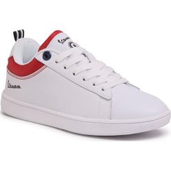 Sneakersy VESPA - Festival V00013-400-1050 White/Red. Białe półbuty damskie Vespa, na co dzień, bez wzorów, ze skóry, bez obcasa, bez zapięcia. W wyprzedaży za 279,00 zł.