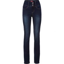 Dżinsy "power-stretch" SLIM bonprix ciemnoniebieski. Niebieskie jeansy damskie bonprix. Za 129,99 zł.