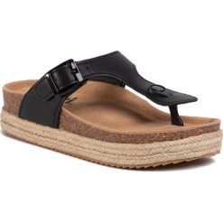 Espadryle XTI - 44113 Black. Czarne espadryle damskie Xti, bez wzorów, ze skóry ekologicznej, bez obcasa. W wyprzedaży za 139,00 zł.