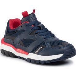 Sneakersy GEOX - J Tuono B. C J02AXC 014BU C0735 M Navy/Red. Niebieskie trampki chłopięce Geox, bez wzorów, ze skóry ekologicznej, na sznurówki. Za 309,00 zł.