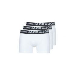 Bokserki Jack Jones SENSE X 3. Białe bokserki męskie Jack & Jones, bez wzorów. Za 109,00 zł.
