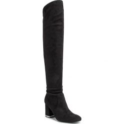 Muszkieterki CALVIN KLEIN - Monifah B4E6267 Black. Czarne kozaki damskie Calvin Klein, ze skóry, bez obcasa, bez zapięcia. Za 939,00 zł.