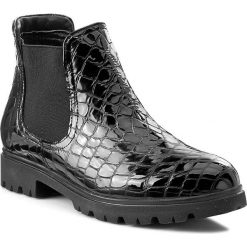 Buty zimowe damskie: Sztyblety LANQIER – 37C526 Black Crocodile