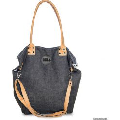 Torba Worek City Denim. Szare torebki klasyczne damskie marki Pakamera, bez wzorów, z tkaniny, na ramię, bez dodatków. Za 189,00 zł.
