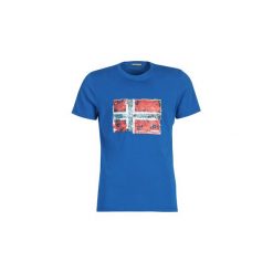 T-shirty z krótkim rękawem Napapijri SEITEM. Niebieskie t-shirty męskie Napapijri, s, bez wzorów, bez kołnierzyka, krótkie. Za 151,20 zł.