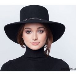 Kapelusz damski kanotier SABRINA. Czarne kapelusze damskie marki Pakamera, z wełny. Za 170,00 zł.