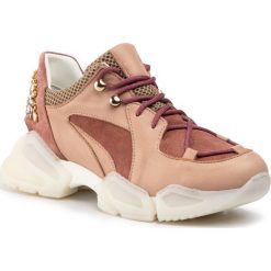 Sneakersy TWINSET - Running 192TCT112 Nude Pink 04228. Różowe półbuty damskie Twinset, ze skóry. W wyprzedaży za 799,00 zł.