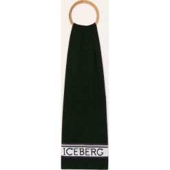 Iceberg - Szalik. Czarne szaliki damskie Iceberg, bez wzorów, z bawełny. W wyprzedaży za 269,90 zł.