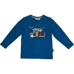 Koszulka "Tractor" w kolorze niebieskim. Niebieskie t-shirty chłopięce Salt and Pepper, z nadrukiem, z bawełny, z długim rękawem. W wyprzedaży za 37,95 zł.