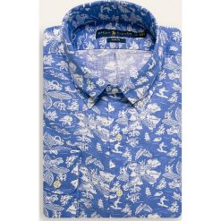 Polo Ralph Lauren - Koszula. Niebieskie koszule męskie Polo Ralph Lauren, s, bez wzorów, ze lnu, casualowe, polo, z długim rękawem. W wyprzedaży za 479,90 zł.