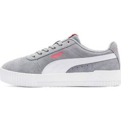 Puma Carina Tenisówki Szary. Szare trampki i tenisówki damskie Puma, ze skóry. Za 274,95 zł.