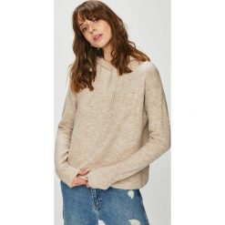 Review - Sweter. Brązowe swetry klasyczne damskie marki Review, s, z elastanu, z kapturem. W wyprzedaży za 79,90 zł.