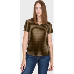 Scotch & Soda Koszulka Czarny Złoty. Żółte bluzki damskie Scotch & Soda, s, w paski, z poliesteru, bez kołnierzyka, z krótkim rękawem. Za 176,95 zł.