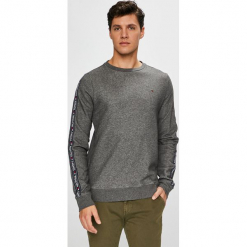 Tommy Hilfiger - Bluza. Szare bluzy męskie rozpinane TOMMY HILFIGER, l, z aplikacjami, z bawełny, bez kaptura. Za 299,90 zł.