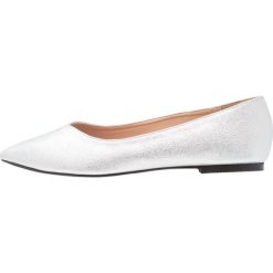 Baleriny damskie lakierowane: Lost Ink Wide Fit WIDE FIT WILLA POINTED TEXTURE BALLERINA Baleriny silver