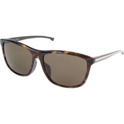 Męskie okulary przeciwsłoneczne w kolorze brązowym. Pomarańczowe okulary przeciwsłoneczne męskie marki Hugo Boss Sunglasses, z tworzywa sztucznego, wakacyjne. W wyprzedaży za 279,95 zł.