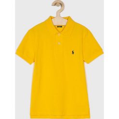 Polo Ralph Lauren - Polo dziecięce 134-176 cm. Żółte t-shirty chłopięce Polo Ralph Lauren, bez wzorów, z bawełny, z krótkim rękawem. W wyprzedaży za 159,90 zł.