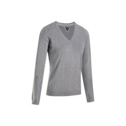 Sweter do golfa damski. Pomarańczowe swetry damskie INESIS, xl, bez wzorów, z bawełny, bez rękawów, bez kaptura. W wyprzedaży za 39,99 zł.