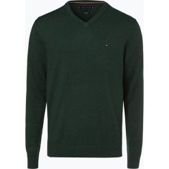 Tommy Hilfiger - Sweter męski z dodatkiem kaszmiru, zielony. Zielone swetry klasyczne męskie TOMMY HILFIGER, m, z dzianiny. Za 449,95 zł.