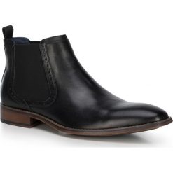 Buty męskie. Niebieskie sztyblety męskie Wittchen, ze skóry, bez zapięcia. W wyprzedaży za 299,90 zł.