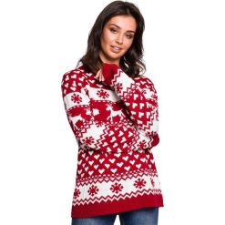 Sweter z motywem świątecznym - model 1. Swetry damskie BE, na zimę, s, bez wzorów, wizytowe, bez rękawów, długie, bez kaptura. W wyprzedaży za 139,00 zł.