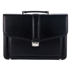 Aktówka teczka biznesowa na dokumenty. Aktówki męskie Milton, w paski, eleganckie. Za 159,00 zł.