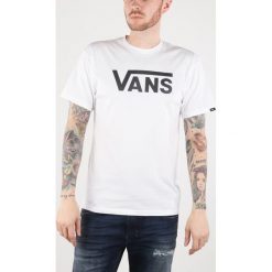 Vans Koszulka Biały. Białe podkoszulki męskie Vans, l, z nadrukiem, z bawełny, bez kołnierzyka, krótkie. Za 128,95 zł.