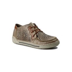 RIEKER 42443-62. Brązowe półbuty damskie Rieker, ze skóry. Za 249,99 zł.