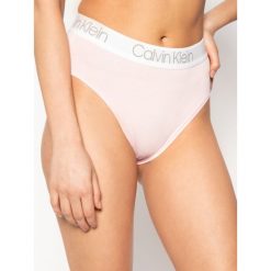 Figi klasyczne z wysokim stanem Calvin Klein Underwear 000QD3756E. Różowe figi damskie Calvin Klein Underwear, s, bez wzorów, z elastanu. Za 69,00 zł.
