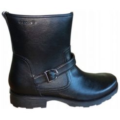 Geox Kozaki Dziewczęce Olivia 32 Czarny. Czarne buty dziewczęce zimowe marki Geox, na zimę, bez wzorów, bez obcasa. Za 279,00 zł.