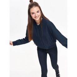 BOMBER DAMSKI. Niebieskie żakiety damskie TROLL, s, bez wzorów, z dzianiny. W wyprzedaży za 49,99 zł.
