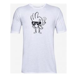 Under Armour SC30™ Freehand Eddy Koszulka Biały. Białe podkoszulki męskie Under Armour, xl, z nadrukiem, z bawełny, bez kołnierzyka, krótkie. Za 137,95 zł.