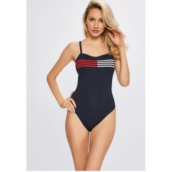 Tommy Hilfiger - Strój kąpielowy. Niebieskie stroje kąpielowe jednoczęściowe damskie marki TOMMY HILFIGER, m. W wyprzedaży za 299,90 zł.