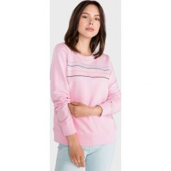 Tommy Hilfiger Emmy Bluza Różowy. Różowe bluzy damskie TOMMY HILFIGER, xs, z nadrukiem, z bawełny, bez rękawów, bez kaptura. Za 516,95 zł.