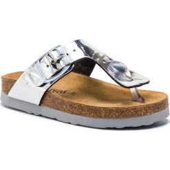 Japonki DR. BRINKMANN - 701271 Silber. Szare sandały dziewczęce marki Dr. Brinkmann, ze skóry ekologicznej, bez zapięcia. Za 149,00 zł.