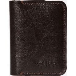 Solier - Etui na karty. Pomarańczowe etui męskie Solier, ze skóry. W wyprzedaży za 59,90 zł.