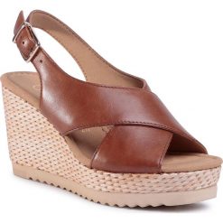 Espadryle GABOR - 45.791.24 Penaut. Pomarańczowe espadryle damskie Gabor, bez wzorów, ze skóry, bez obcasa, na obcasie. W wyprzedaży za 359,00 zł.