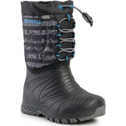 Śniegowce MERRELL - M-Snow Q Lite Wtrpf MK259179 B/Gry. Czarne śniegowce chłopięce Merrell, bez zapięcia. W wyprzedaży za 219,00 zł.