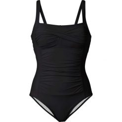 Kostium kąpielowy wyszczuplający bonprix czarny. Czarne stroje kąpielowe damskie marki bonprix, bez wzorów. Za 129,99 zł.