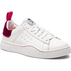 Sneakersy DIESEL - S-Clever Low W Y01752 P2086 H3138 White/Bright Rose. Białe półbuty damskie Diesel, ze skóry. Za 579,00 zł.