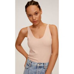 Mango - Top Cintia. Różowe bluzki damskie Mango, s, bez wzorów, z elastanu, casualowe, z okrągłym kołnierzem, bez rękawów. Za 49,99 zł.