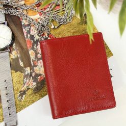 Portfel skórzany damski KRENIG Classic 12050 czerwony w pudełku - Czerwony. Czerwone portfele damskie Krenig, bez wzorów, ze skóry. Za 89,99 zł.