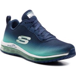 Buty SKECHERS - Skech-Air Element 12640/NVGR Navy/Green. Niebieskie buty sportowe damskie Skechers, bez wzorów, ze skóry ekologicznej, sportowe, na fitness i siłownię. W wyprzedaży za 289,00 zł.