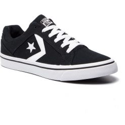 Tenisówki CONVERSE - Cons El Distrito Ox 155064C Black/White/Black. Czarne półbuty męskie Converse, bez wzorów, z gumy, bez zapięcia. W wyprzedaży za 169,00 zł.