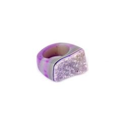 InspiRING Agat Druza Purpurowa rozmiar 14. Fioletowe pierścionki damskie Brazi druse jewelry, z agatem. Za 270,00 zł.