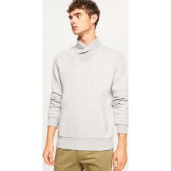 Bluza kangurka z kołnierzem - Jasny szar. Szare bejsbolówki męskie Reserved, l. Za 69,99 zł.